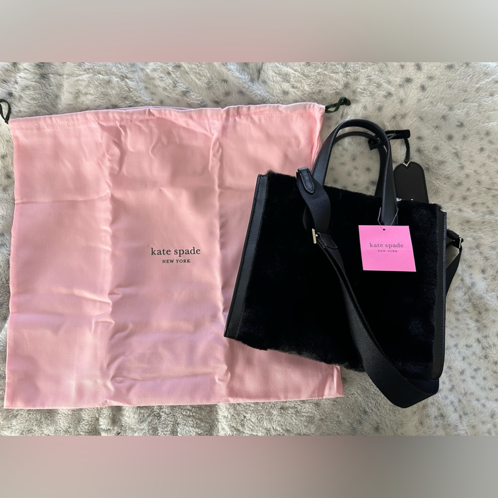 Kate Spade ♠️ Manhattan Faux Fur small Tote NWT